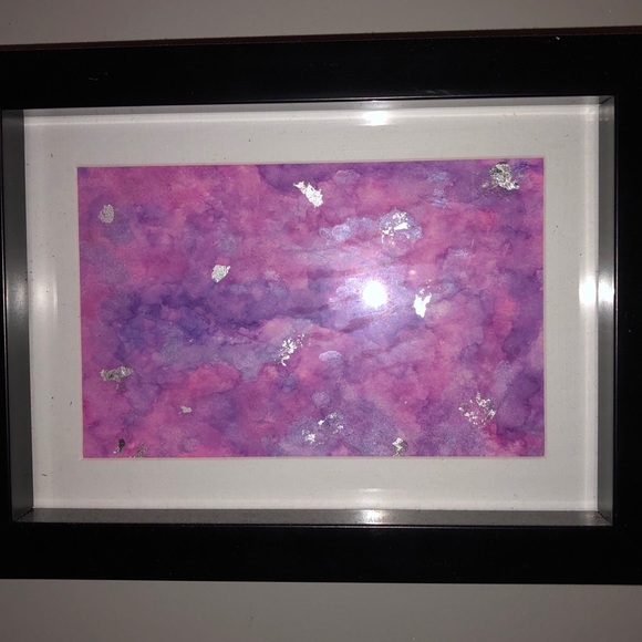 Other - Handmade watercolour silver flake Wall Art